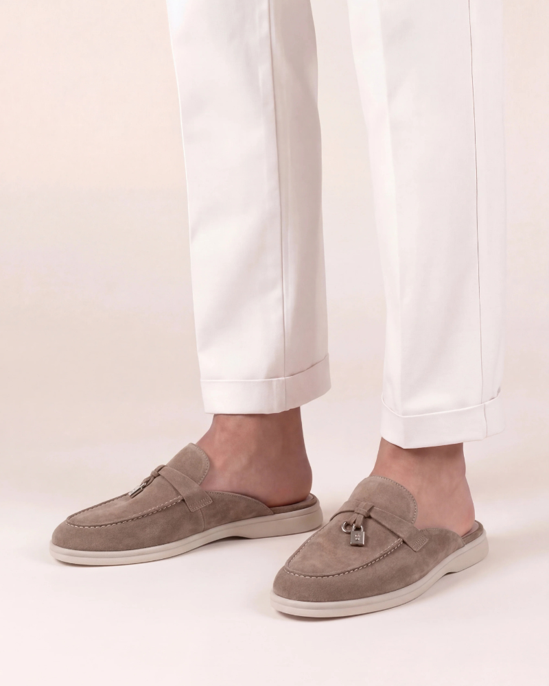 Mediterranean Mule in Sandstone, premium leather footwear, product view