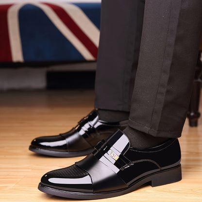 Aldric Voss® Halvero — men's leather dress shoe in Midnight, view 4