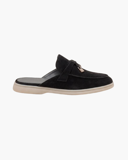 Mediterranean Mule in Midnight, premium leather footwear, product view
