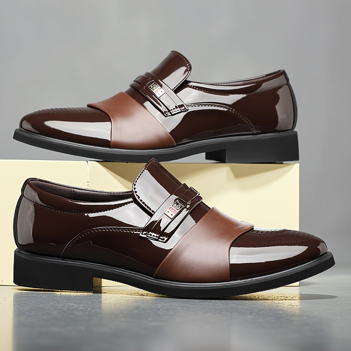 Aldric Voss® Halvero — men's leather dress shoe in Midnight, view 8