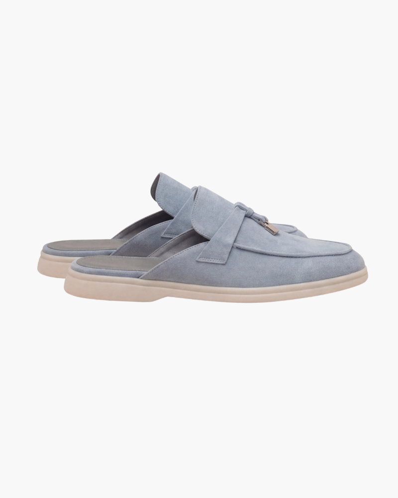 Mediterranean Mule in Sky Blue, premium leather footwear, product view