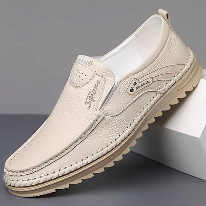 Aldric Voss® Ashmoor — men's leather slip-on shoe in Ivory, view 7