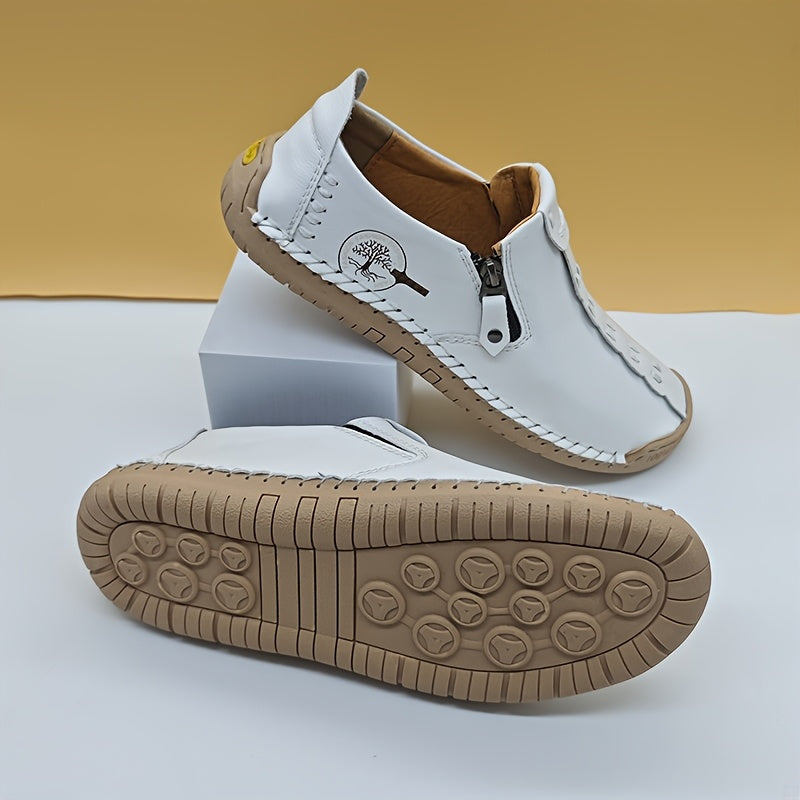 Aldric Voss® Vorano — men's leather moccasin in Smoke, view 3