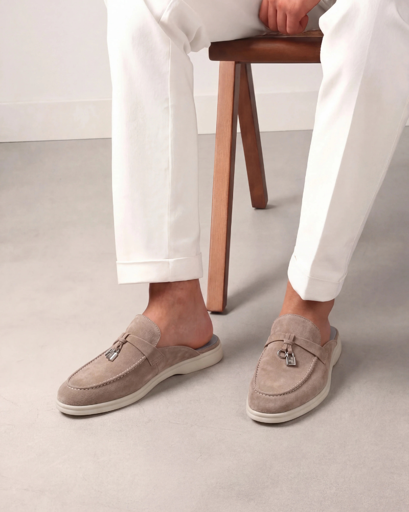 Mediterranean Mule in Sandstone, premium leather footwear, product view