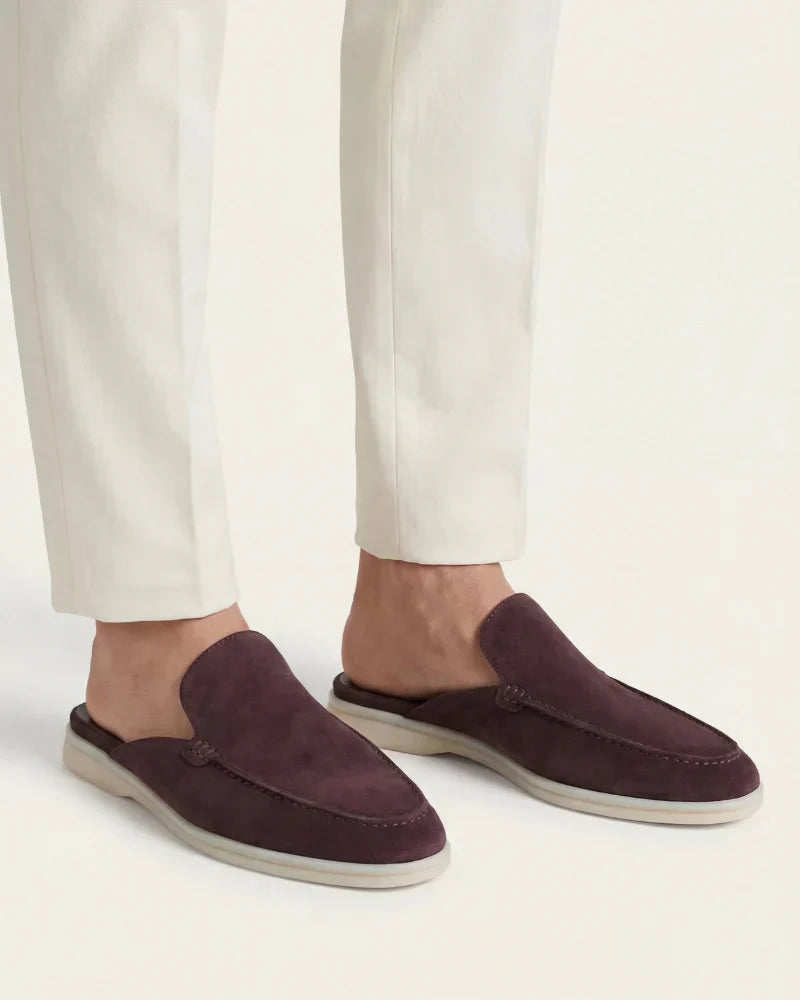 Yacht Mule in Coffee, premium leather footwear, product view