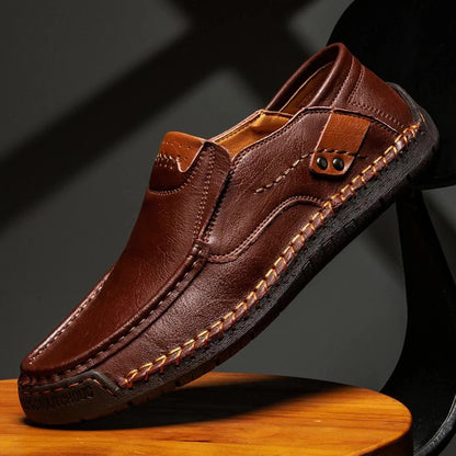 Aldric Voss® Brenno — men's leather moccasin in Mahogany, view 12
