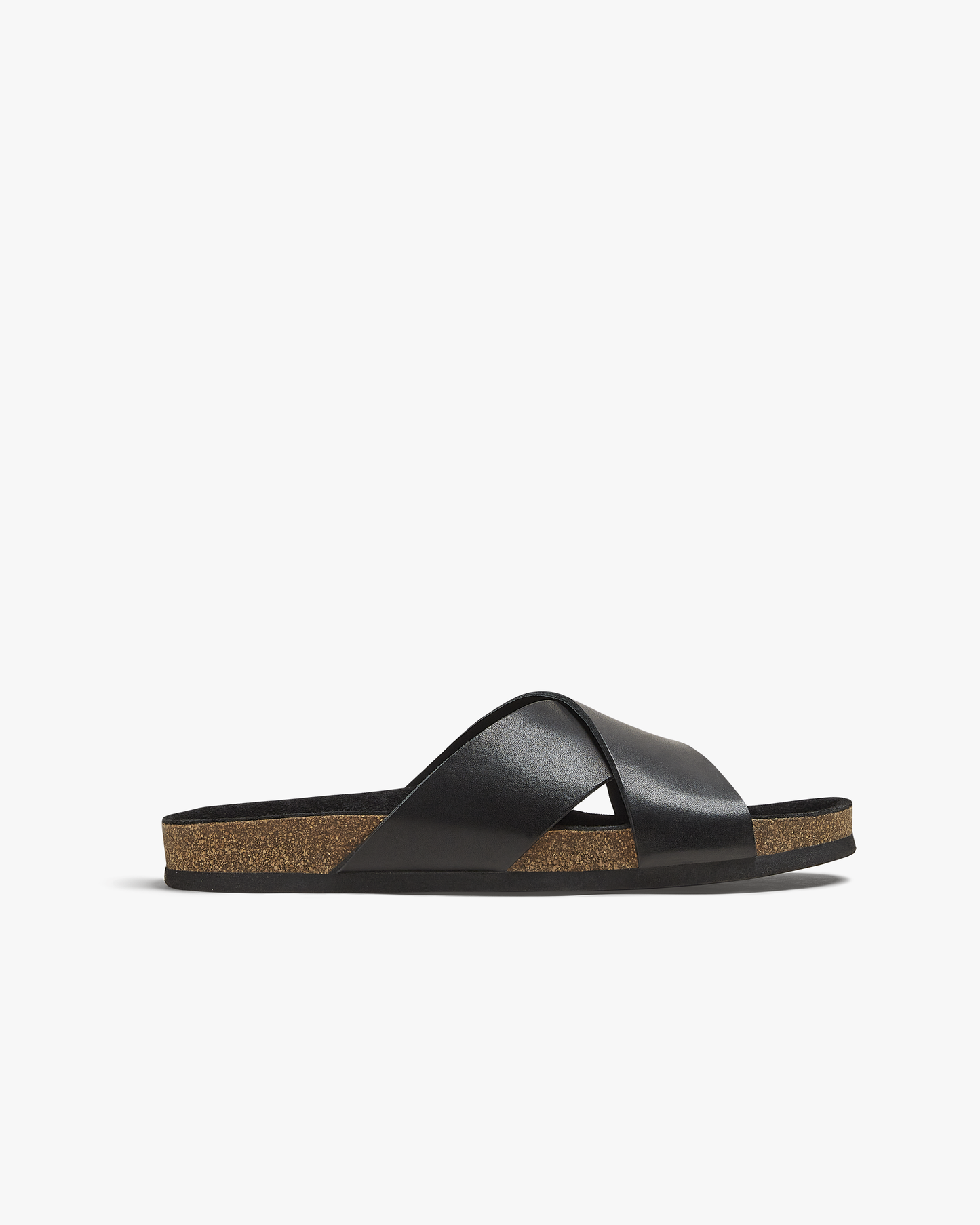 Amalfi Sandals in Midnight, premium leather footwear, product view
