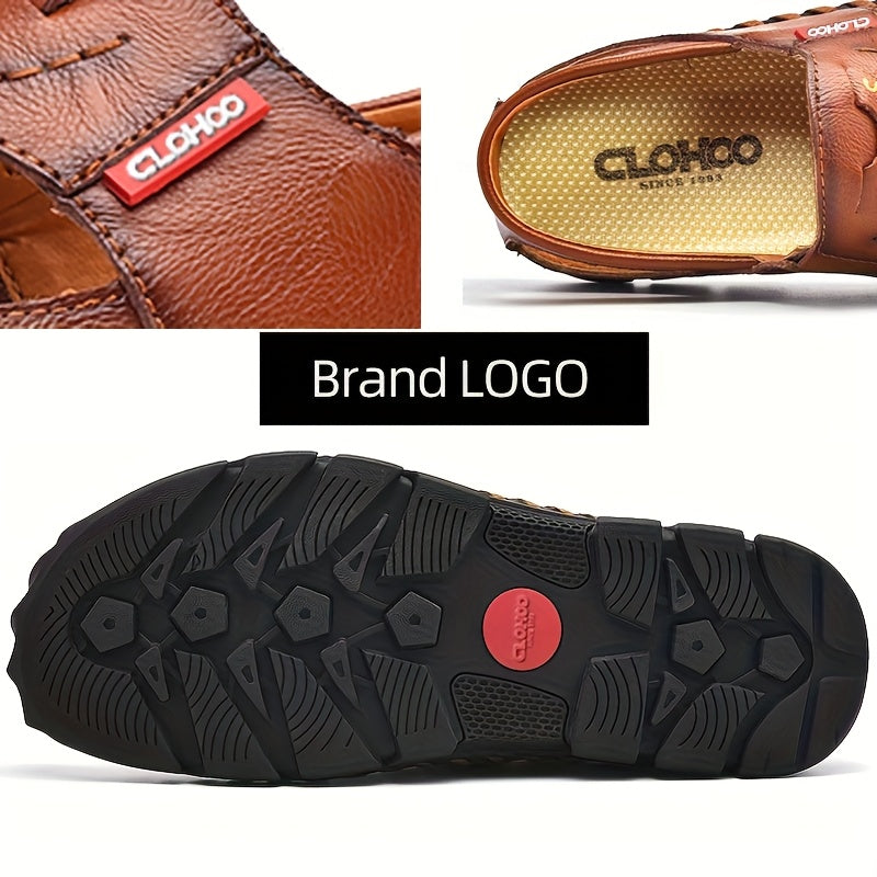 Aldric Voss® Delvaro — men's leather sandal in Mahogany, view 8