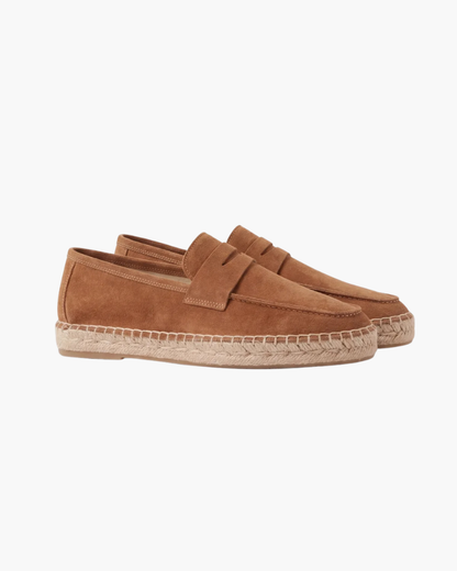Riviera Espadrille in Mahogany, premium leather footwear, product view