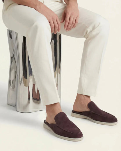 Yacht Mule in Coffee, premium leather footwear, product view