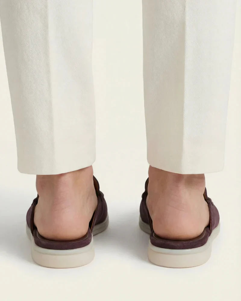 Yacht Mule in Coffee, premium leather footwear, product view