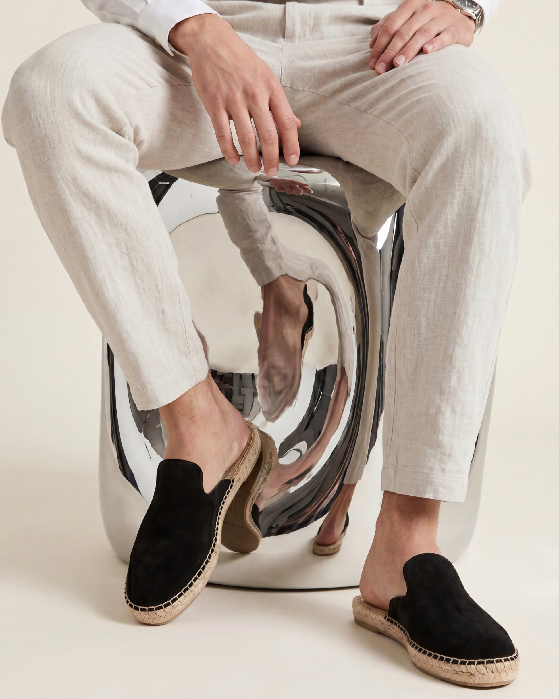 Portofino Yacht Mule in Midnight, premium leather footwear, product view