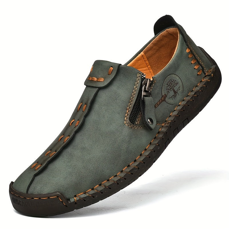 Aldric Voss® Vorano — men's leather moccasin in Khaki, view 14