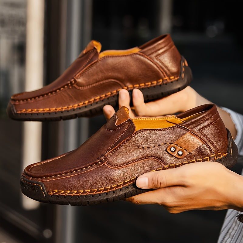 Aldric Voss® Brenno — men's leather moccasin in Midnight, view 4