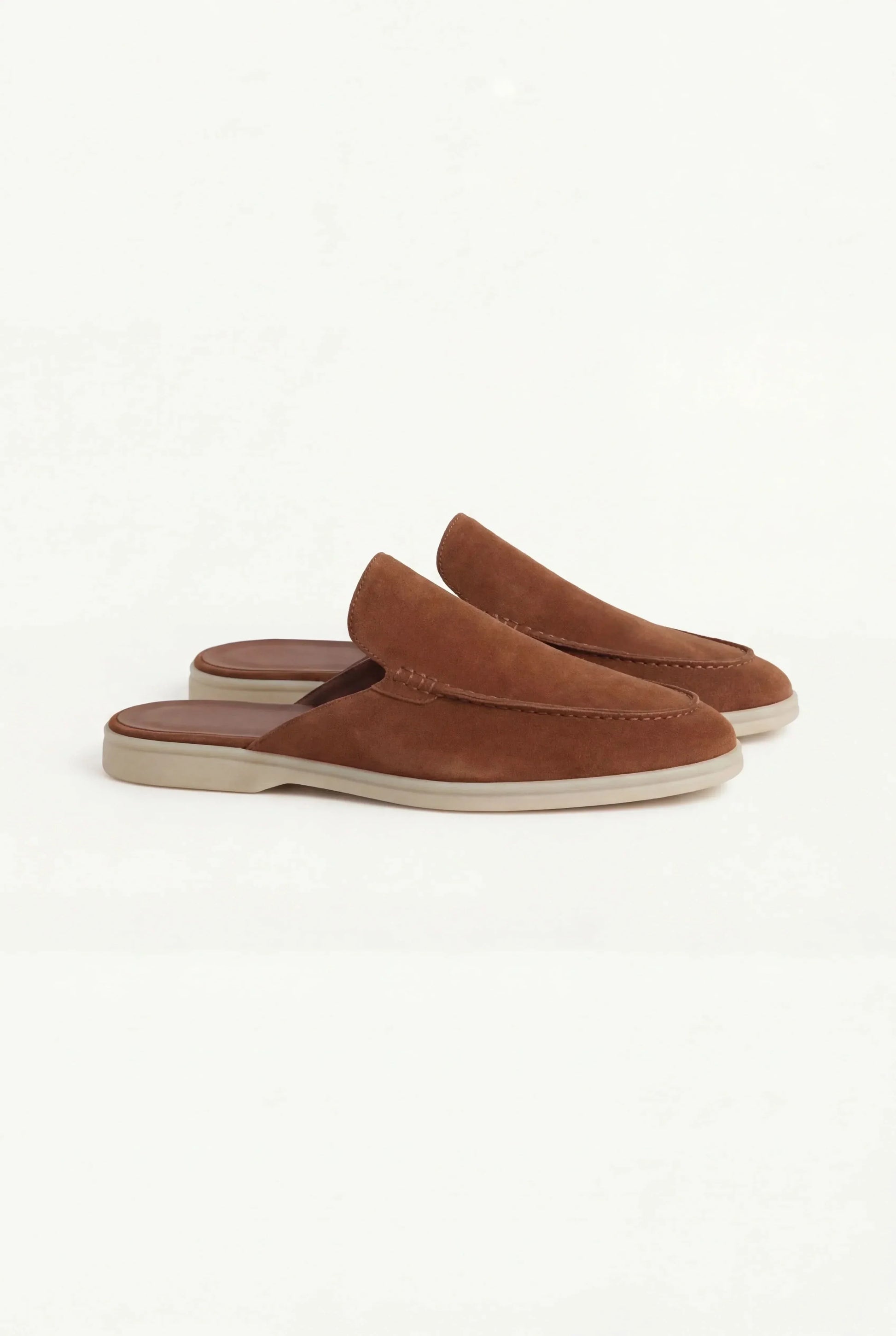 Yacht Mule in Maroon, premium leather footwear, product view