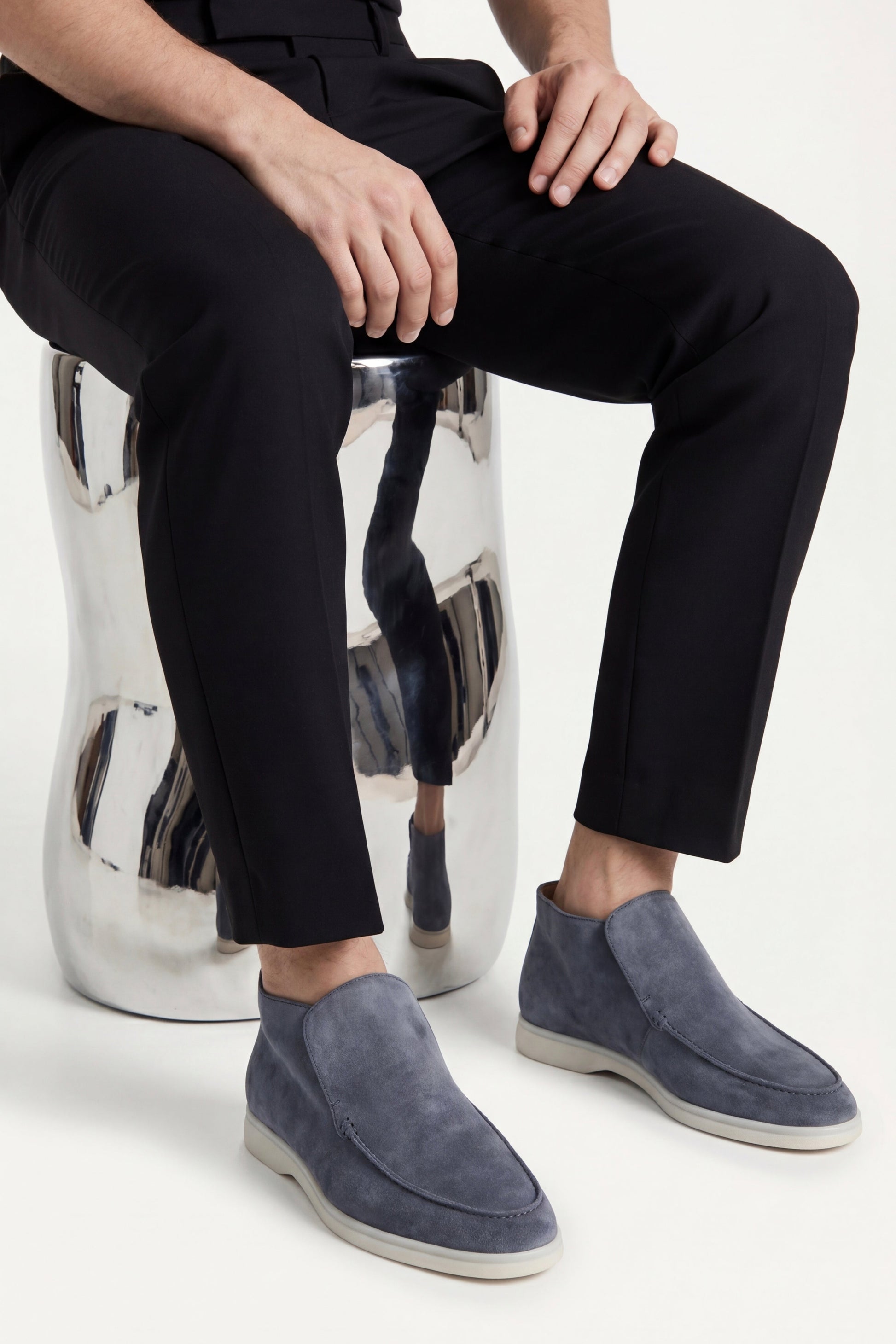 Capri High Top Loafer in Azure, premium leather footwear, product view