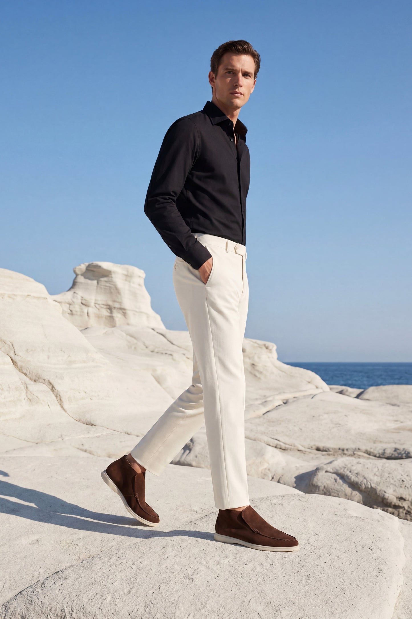 Capri High Top Loafer in Mahogany, premium leather footwear, product view