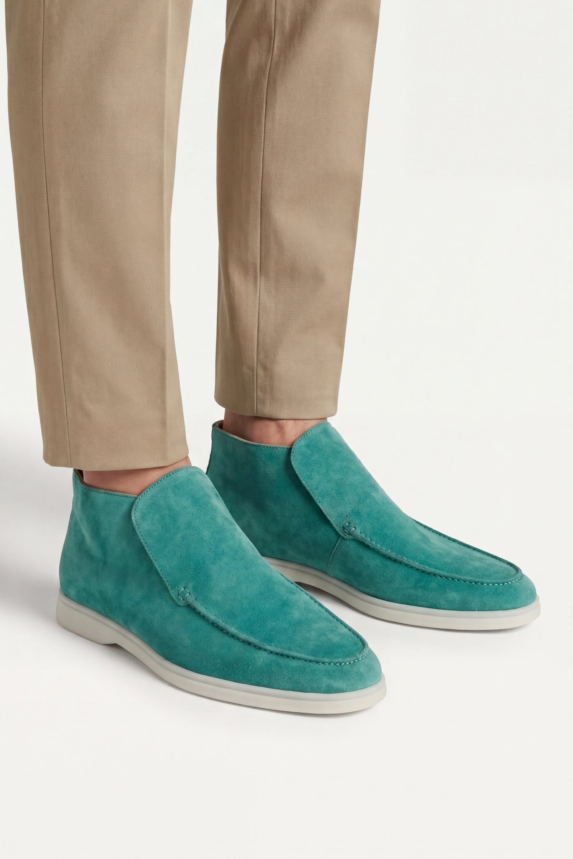 Capri High Top Loafer in Turquoise, premium leather footwear, product view