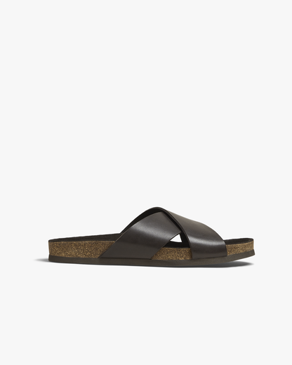 Amalfi Sandals in Dark Mahogany, premium leather footwear, product view