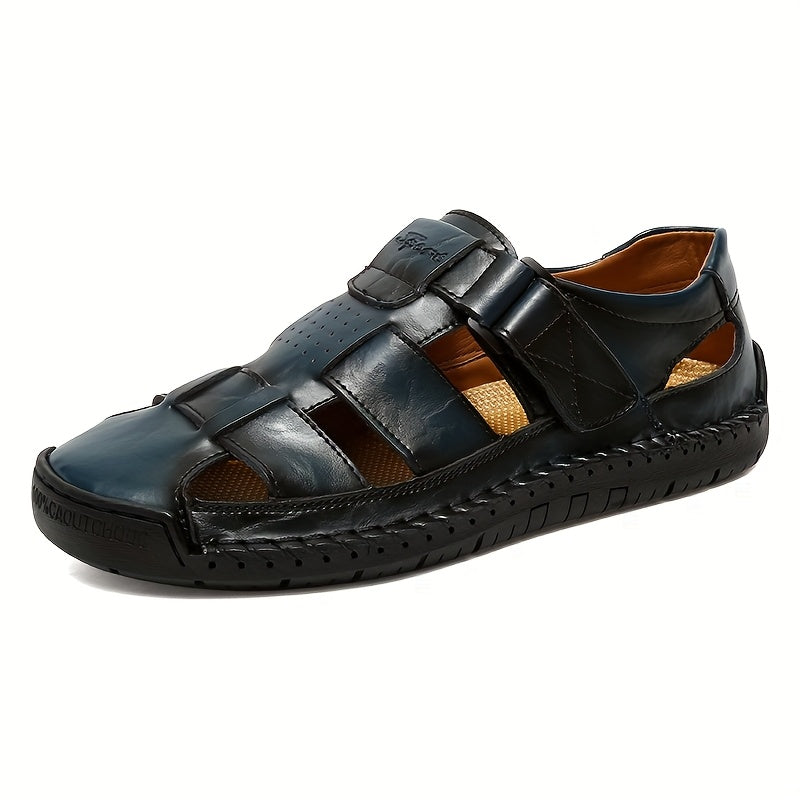 Aldric Voss® Corano — men's leather sandal in Midnight, view 7