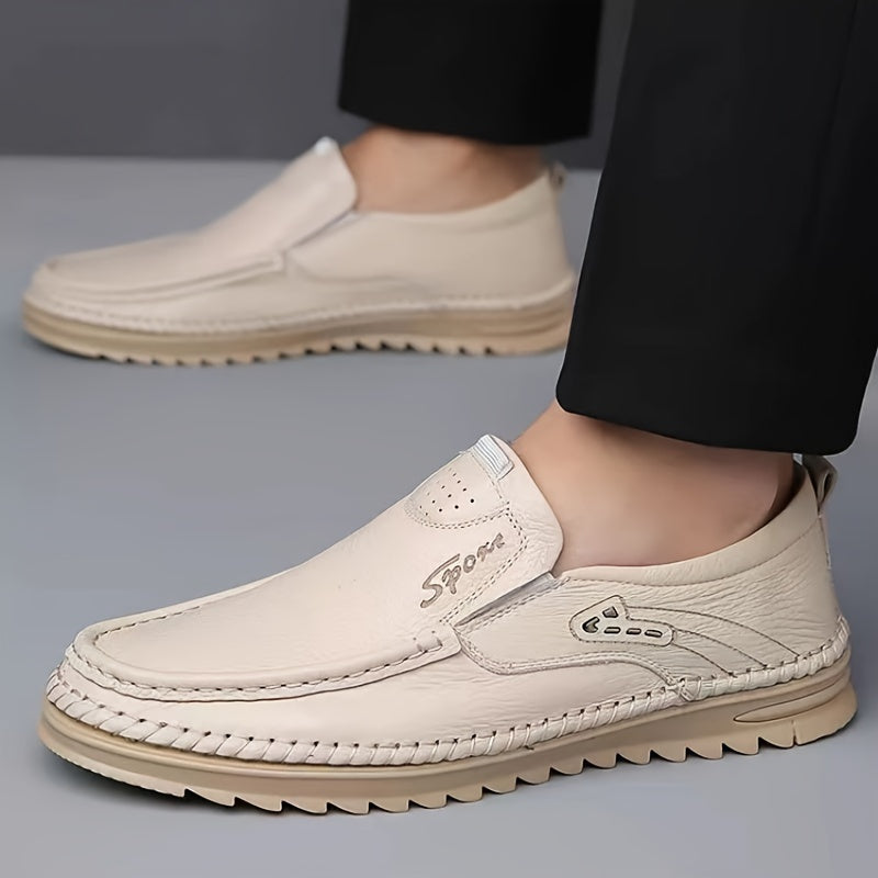Aldric Voss® Ashmoor — men's leather slip-on shoe in Ivory, view 4