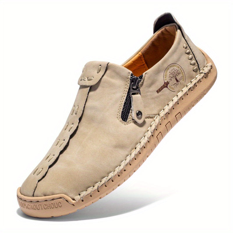 Aldric Voss® Vorano — men's leather moccasin in Smoke, view 21