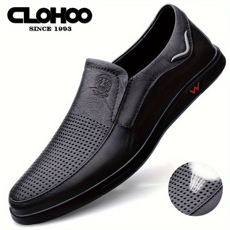 Aldric Voss® Aldvik — men's leather slip-on shoe in Midnight Vent, view 13