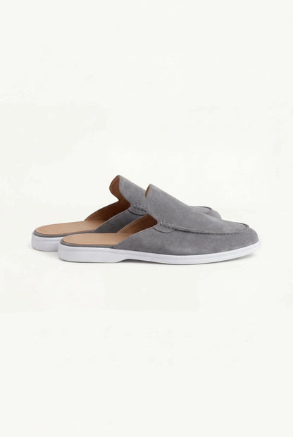 Yacht Mule in Smoke, premium leather footwear, product view