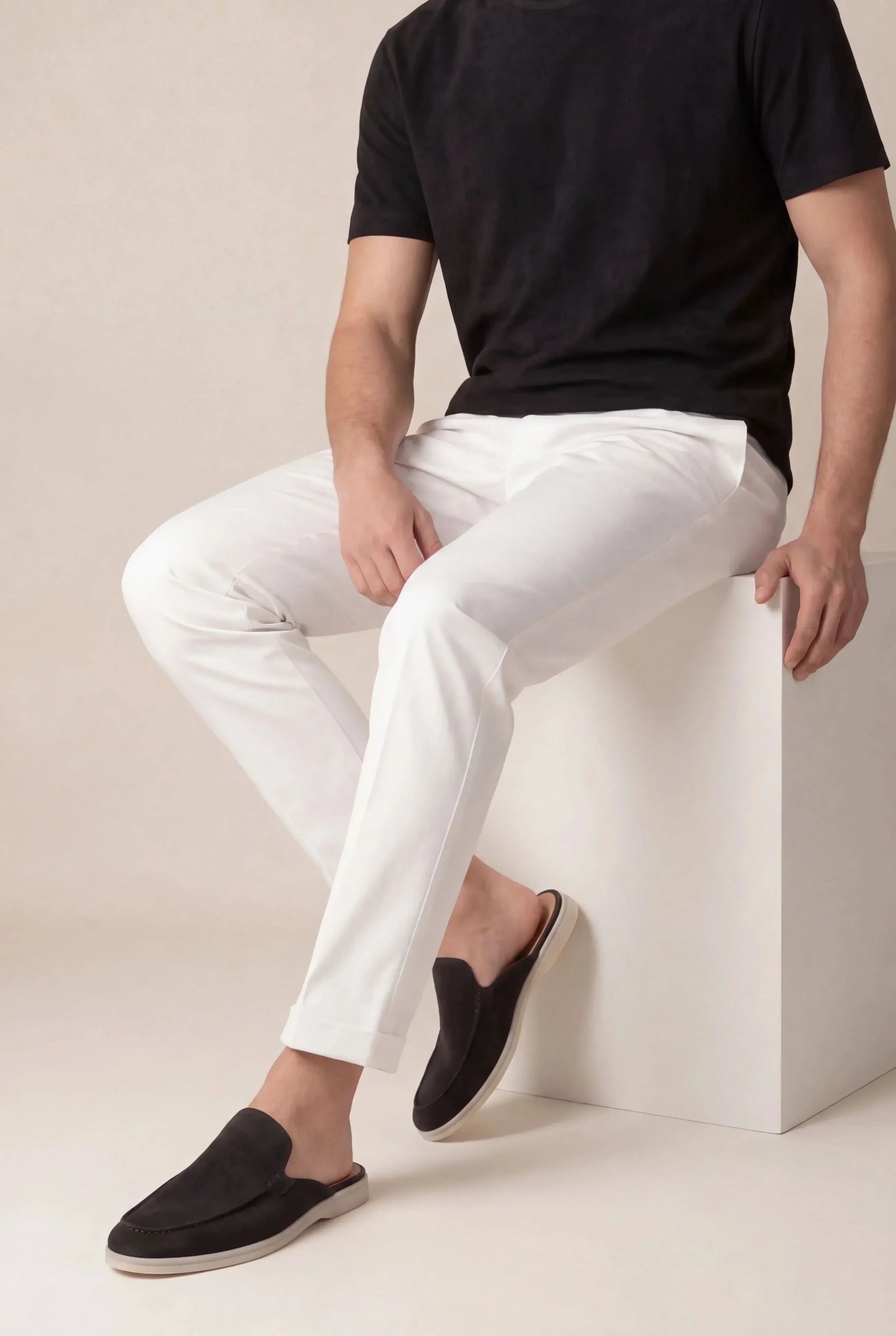 Yacht Mule in Midnight, premium leather footwear, product view