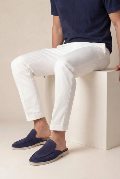 Yacht Mule in Dusk, premium leather footwear, product view