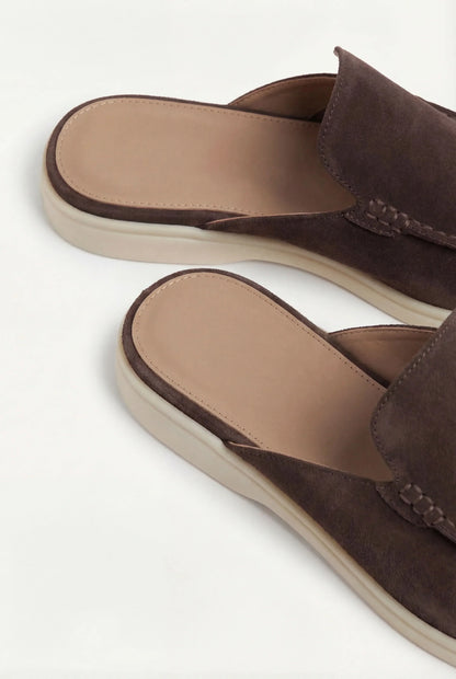 Yacht Mule in Mahogany, premium leather footwear, product view