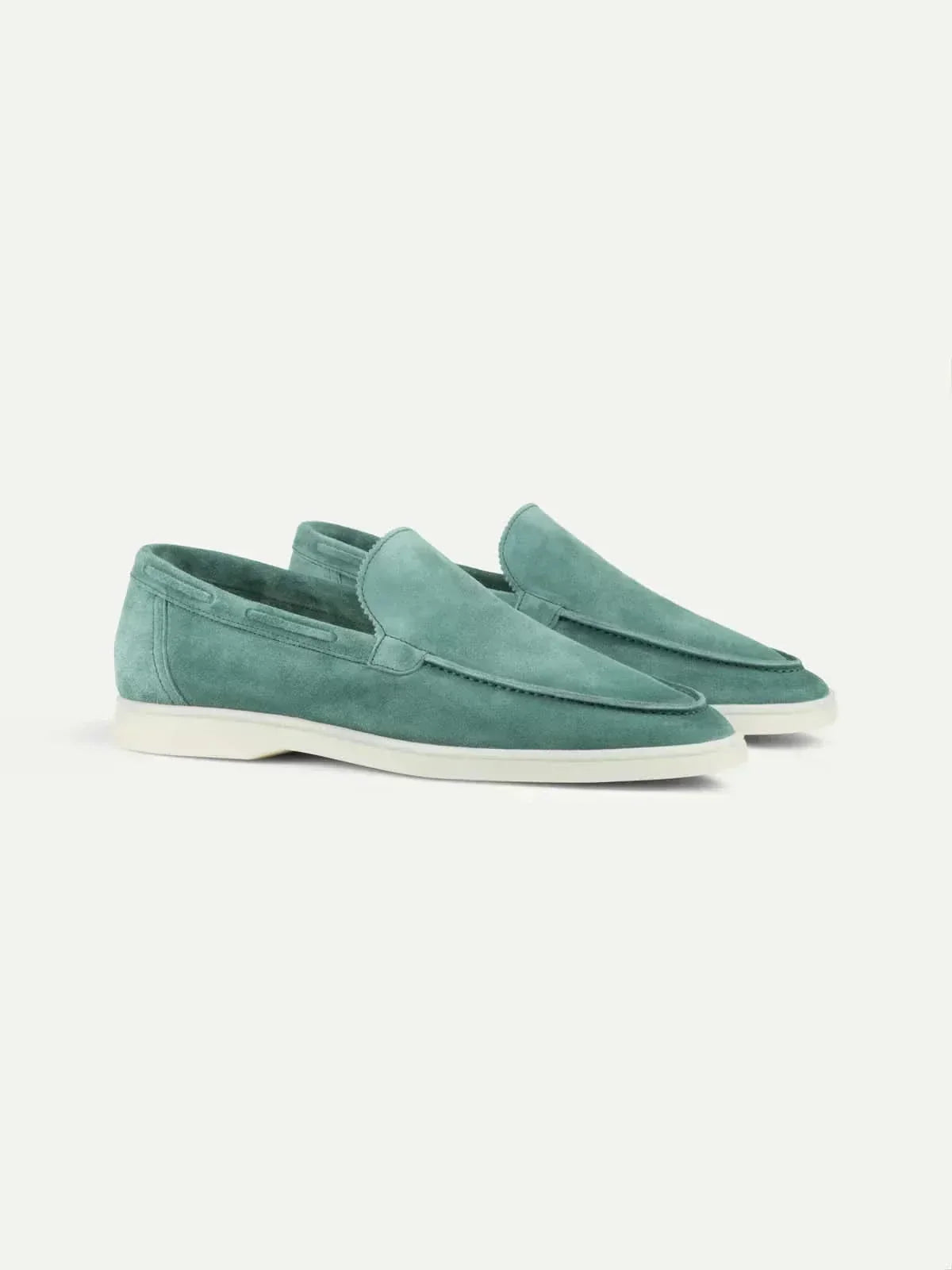 Classic Suède Loafer in Azure, premium leather footwear, product view