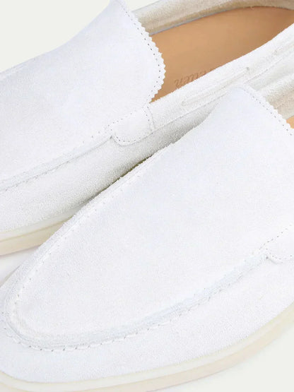 Classic Suède Loafer in Pearl, premium leather footwear, product view