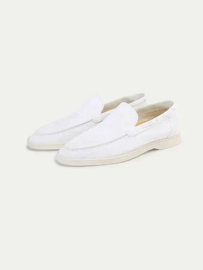 Classic Suède Loafer in Pearl, premium leather footwear, product view