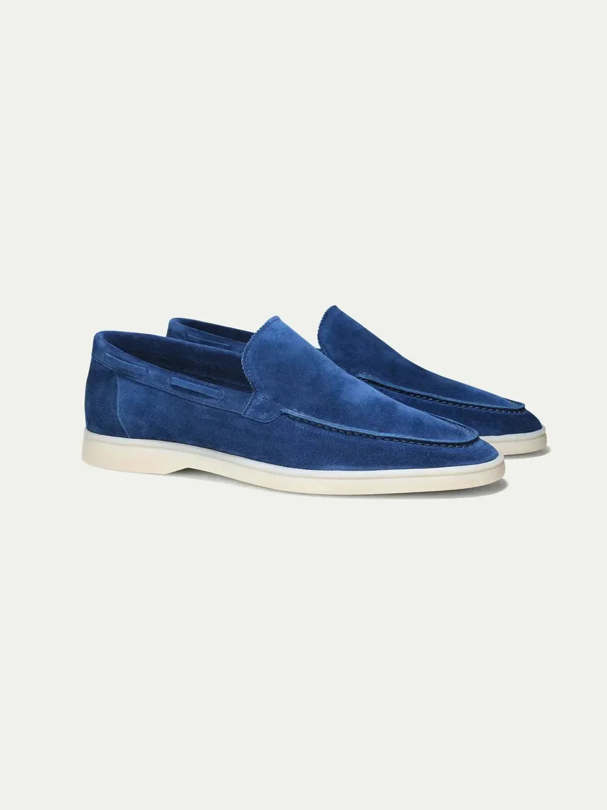 Classic Suède Loafer in Berry Blue, premium leather footwear, product view