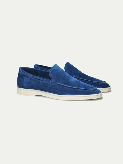 Classic Suède Loafer in Berry Blue, premium leather footwear, product view