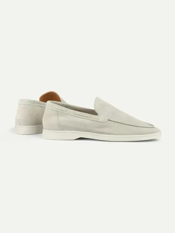 Classic Suède Loafer in Ivory, premium leather footwear, product view