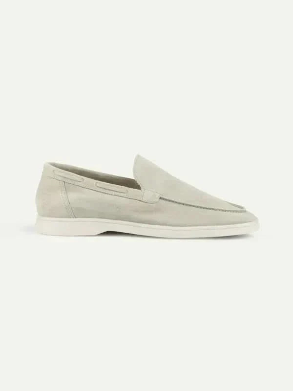 Classic Suède Loafer in Ivory, premium leather footwear, product view