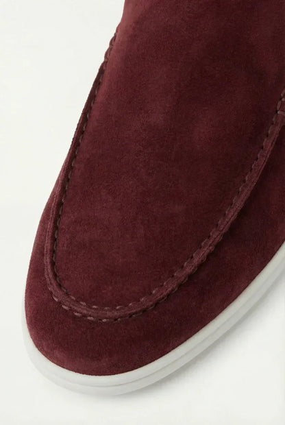 Yacht Mule in Bordeaux, premium leather footwear, product view